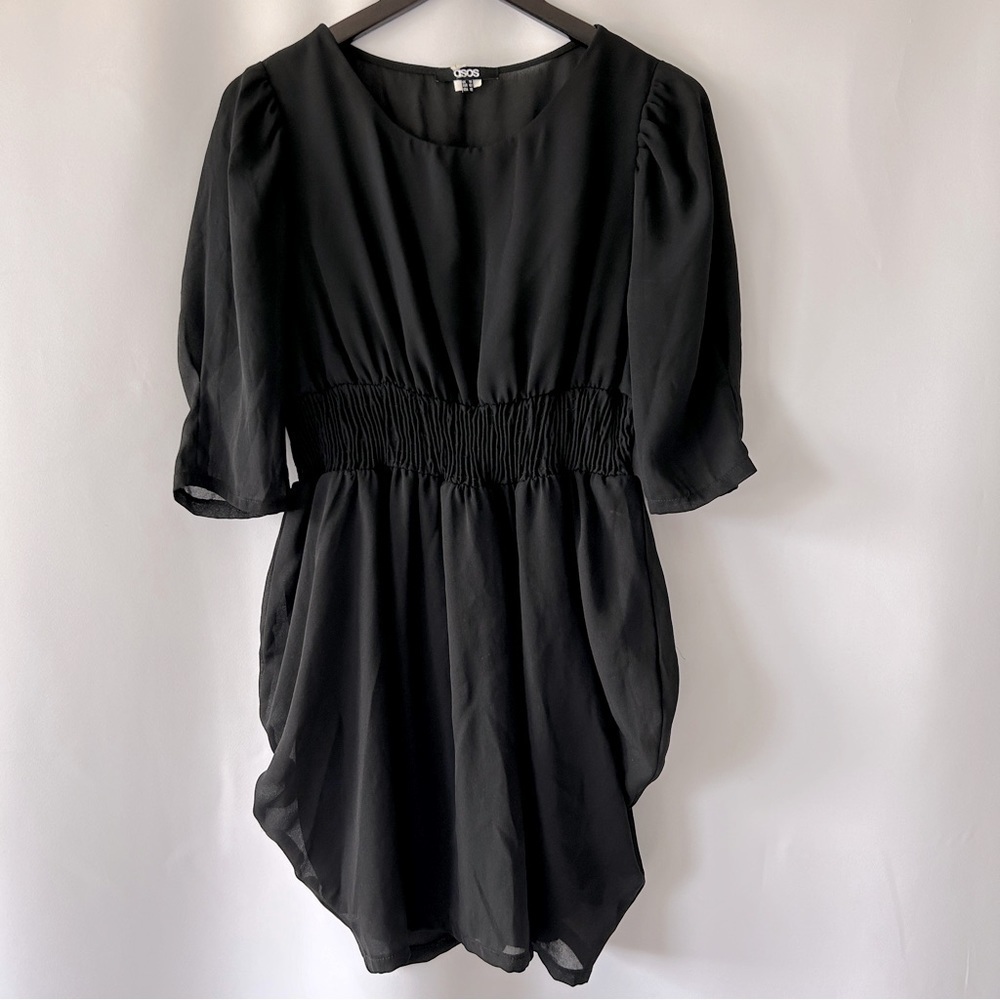 ASOS Women’s Black Ruched Bust Dress Size 10